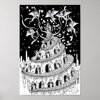 Affiche Château en spirale. Célébration pour la reine.