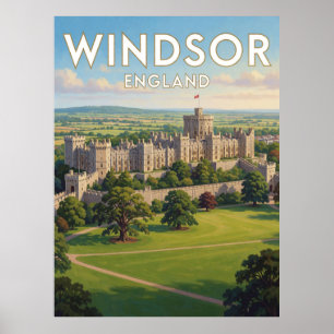Affiche Château et parc de Windsor Angleterre
