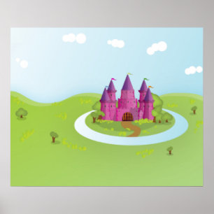 Affiche Château FairyTail Édition Pixelisée