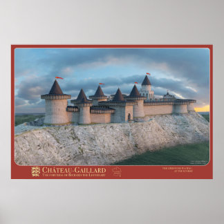 Affiche CHÂTEAU-GAILLARD - Côté rocher, à l'aube