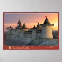 Affiche CHÂTEAU-GAILLARD - Côté Seine, au levier d
