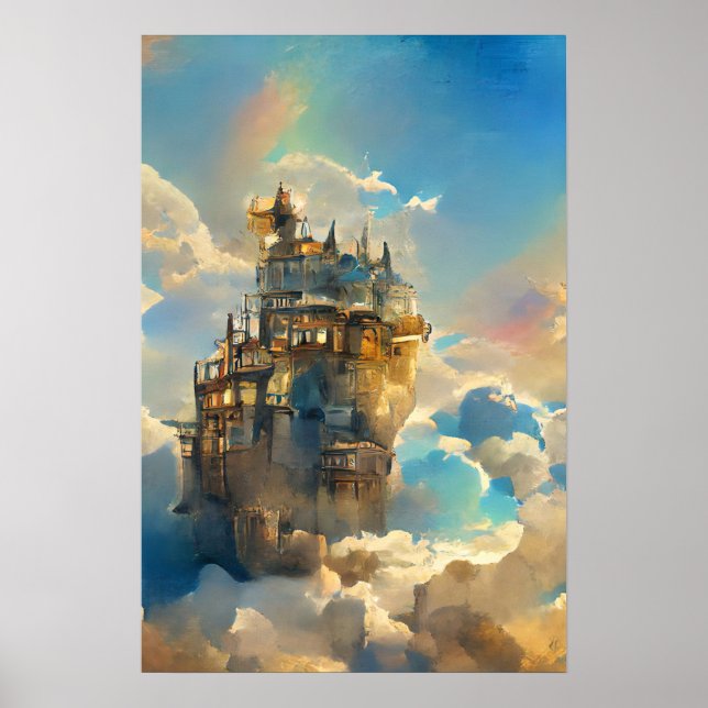 Affiche Château Magique, Château, Conte De Fairytale Dans  (Devant)