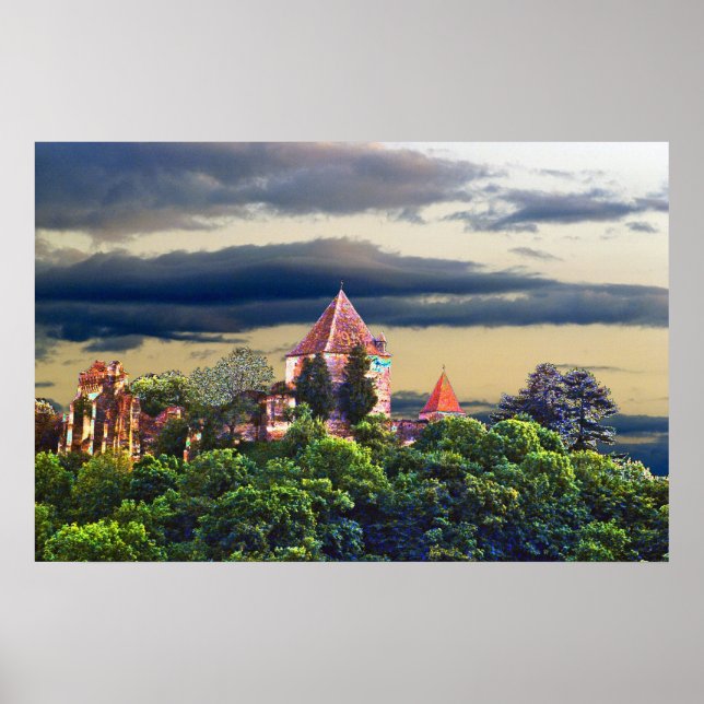 Affiche château médiéval (Devant)