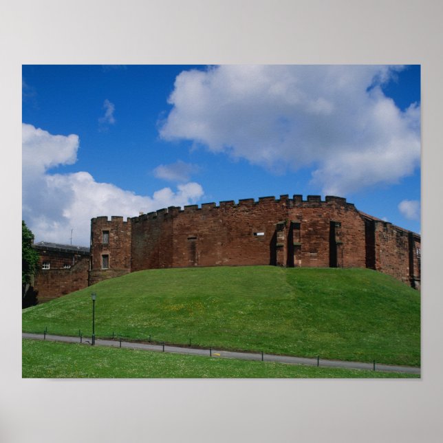 Affiche Château montrant tour de la demi-lune, Chester, (Devant)