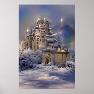 Affiche Château Retro, Château Vintage, Château Médiéval