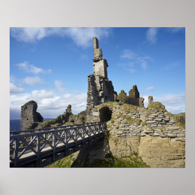 Affiche Château Sinclair Girnigoe, Wick, Caithness, (Devant)
