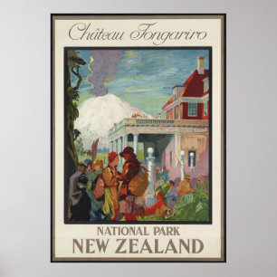 Affiche Château Tongariro Nouvelle-Zélande