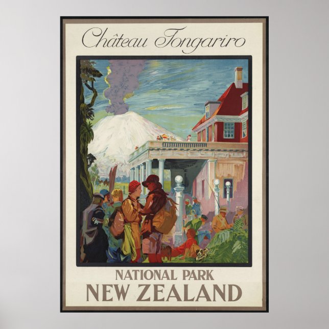 Affiche Château Tongariro Nouvelle-Zélande (Devant)