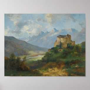 Affiche Château Vaduz Adolf Obermüllner