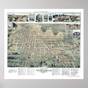 Affiche Château vert, DANS la carte panoramique - 1886