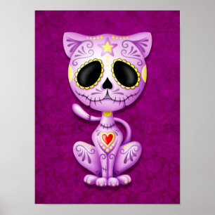 Affiche Chaton pourpre de sucre de zombi