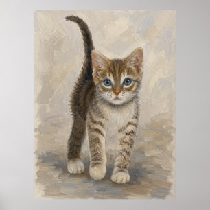 Affiche Chaton tigré