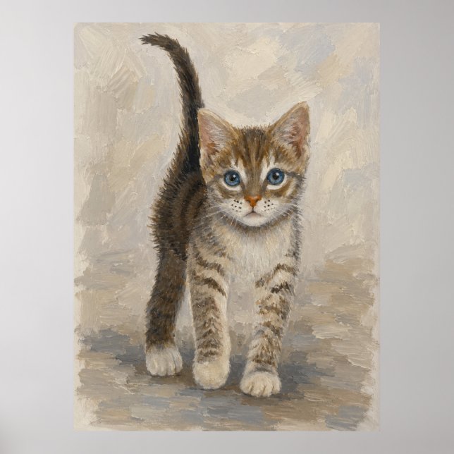 Affiche Chaton tigré (Devant)