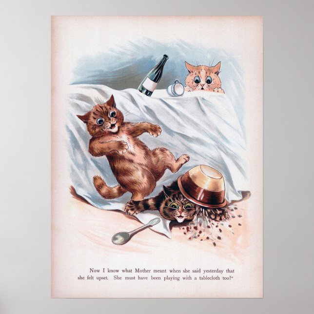 Affiche Chatons espiègles, Louis Wain (Devant)