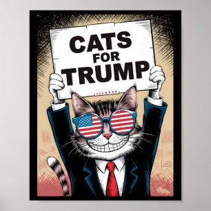 Affiche Chatons et canards pour Trump Vance chats pour Tru