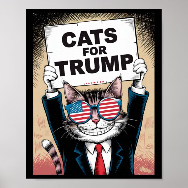 Affiche Chatons et canards pour Trump Vance chats pour Tru (Devant)