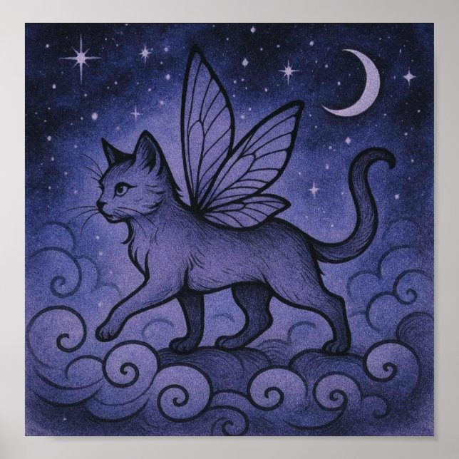 Affiche ChatPapillonMystique (Devant)