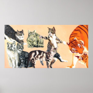 Affiche Chats allant jouer