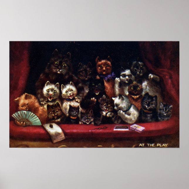 Affiche Chats au Théâtre pour une pièce Louis Wain (Devant)