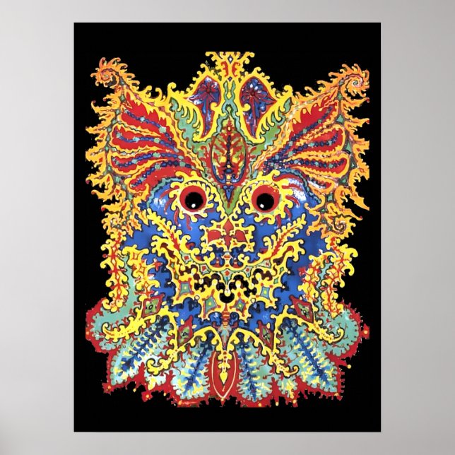 Affiche Chats aux yeux fous psychédéliques Louis Wain (Devant)