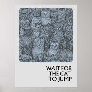 Affiche Chats bondés - proverbes