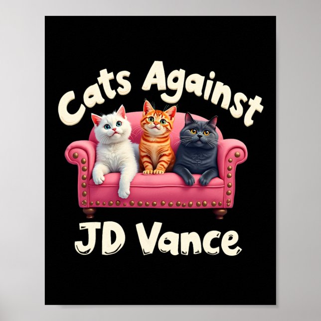 Affiche Chats Contre Jd. Vance Chat sans enfant Lady Couch (Devant)