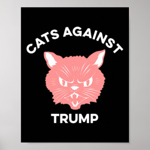 Affiche Chats contre le protestation politique de Trump