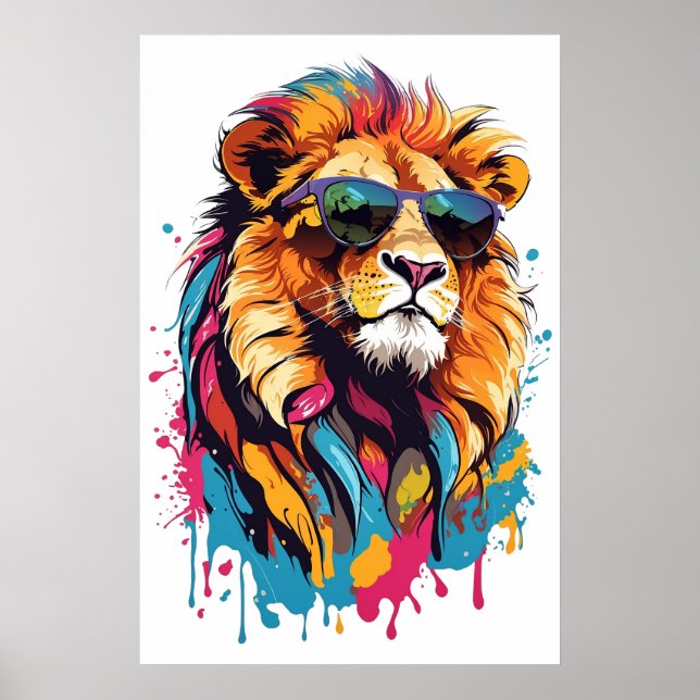 Affiche Chats cool : L'affiche du lion (Devant)