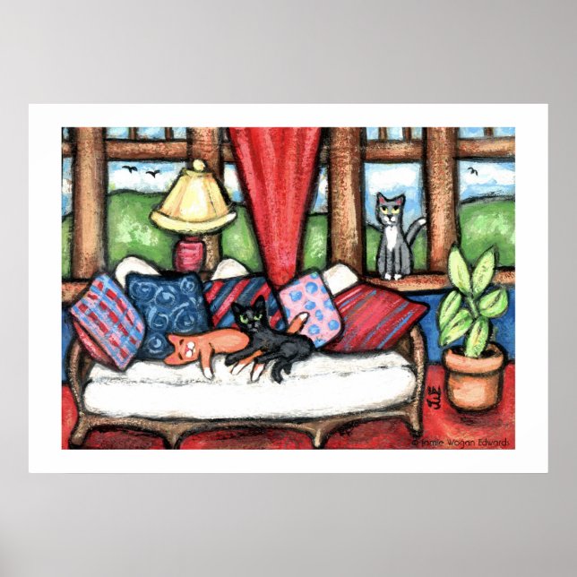 Affiche Chats Dans L'Art Sunroom Imprimer (Devant)