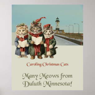 Affiche Chats de Noël Duluth Minnesota