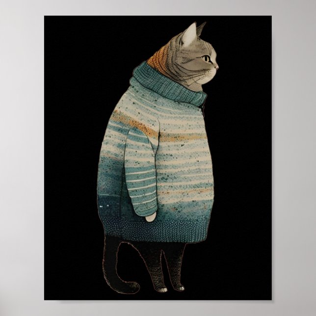 Affiche Chats de Noël Kitty Fun Animal de compagnie Chat G (Devant)