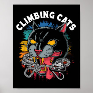 Affiche Chats d'escalade Bouldering Escalade de rochers Gr