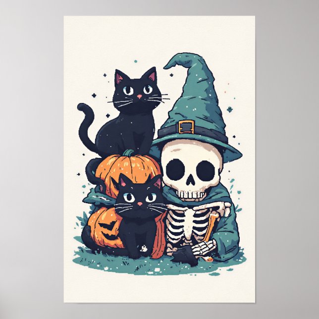 Affiche Chats d'Halloween (Devant)