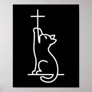 Affiche Chats domestiques aiment Jésus Soyez heureux Chat
