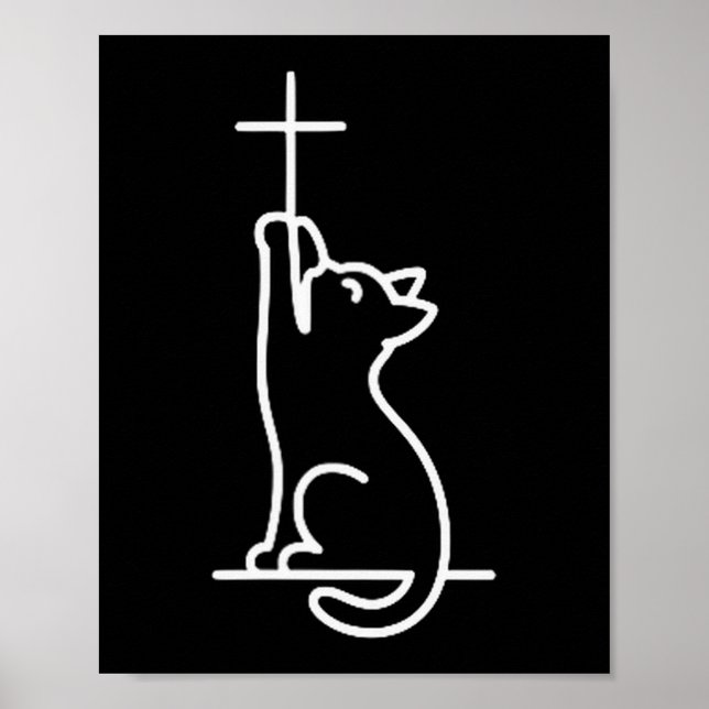 Affiche Chats domestiques aiment Jésus Soyez heureux Chat  (Devant)