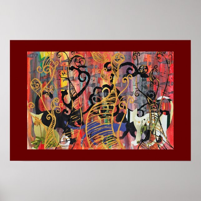 Affiche Chats d'orchidée (Devant)