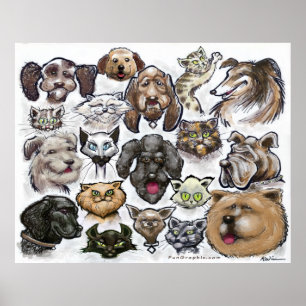 Affiche Chats et chiens