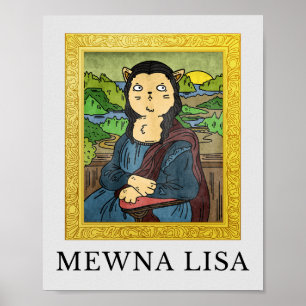 Affiche Chats et Chiens Modèle avec des peintures célèbres