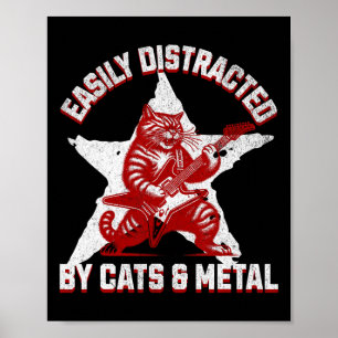 Affiche Chats Et Fan Métal Musique Metalhead Heavy Rock St