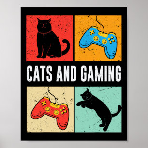 Affiche Chats Et Jeux Pour Le Jeu Vidéo Amoureux des chats