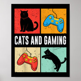 Affiche Chats Et Jeux Pour Le Jeu Vidéo Amoureux des chats