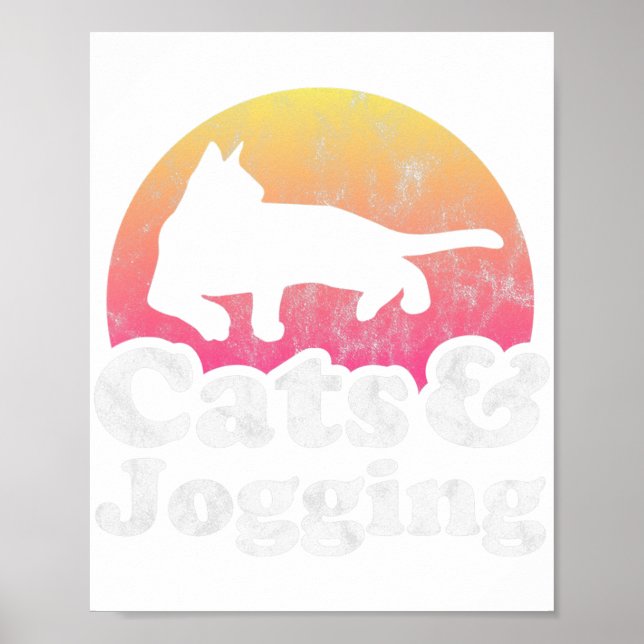 Affiche Chats et Jogging Chat homme ou femme (Devant)