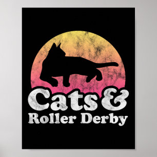 Affiche Chats Et Roulettes Derby Mens Ou Femme Chat