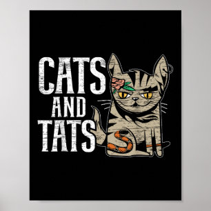 Affiche Chats Et Tats Encaissant Tatouage Adulte Tatouage 