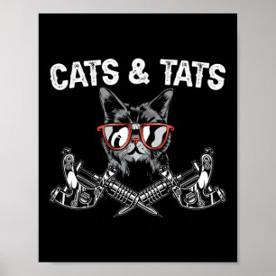 Affiche Chats Et Tats Encaissant Tatouage Adulte Tatouage