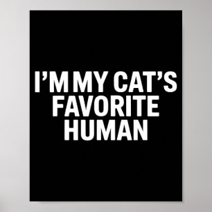 Affiche Chats Humains préférés Hommes Femmes Enfants Maman