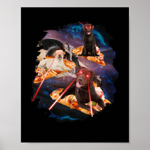 Affiche Chats Laser Pizza Kitties