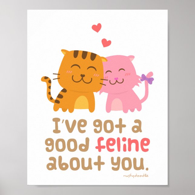 Affiche Chats Mignons, Bonne Félins à Votre Sujet (Devant)