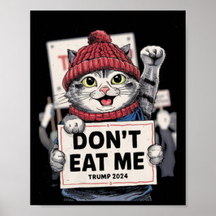 Affiche Chats Ne Me Mangez Pas Pour Trump 2024 Élection Dr