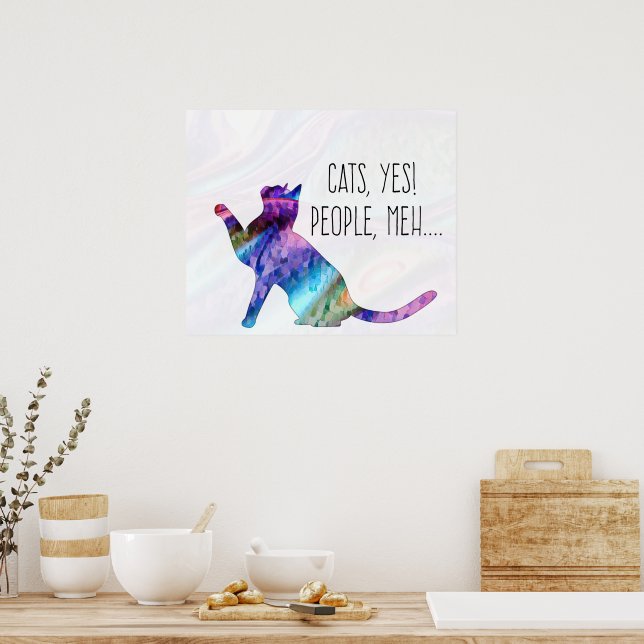 Affiche Chats, Oui, Personnes, Bof (Cuisine)
